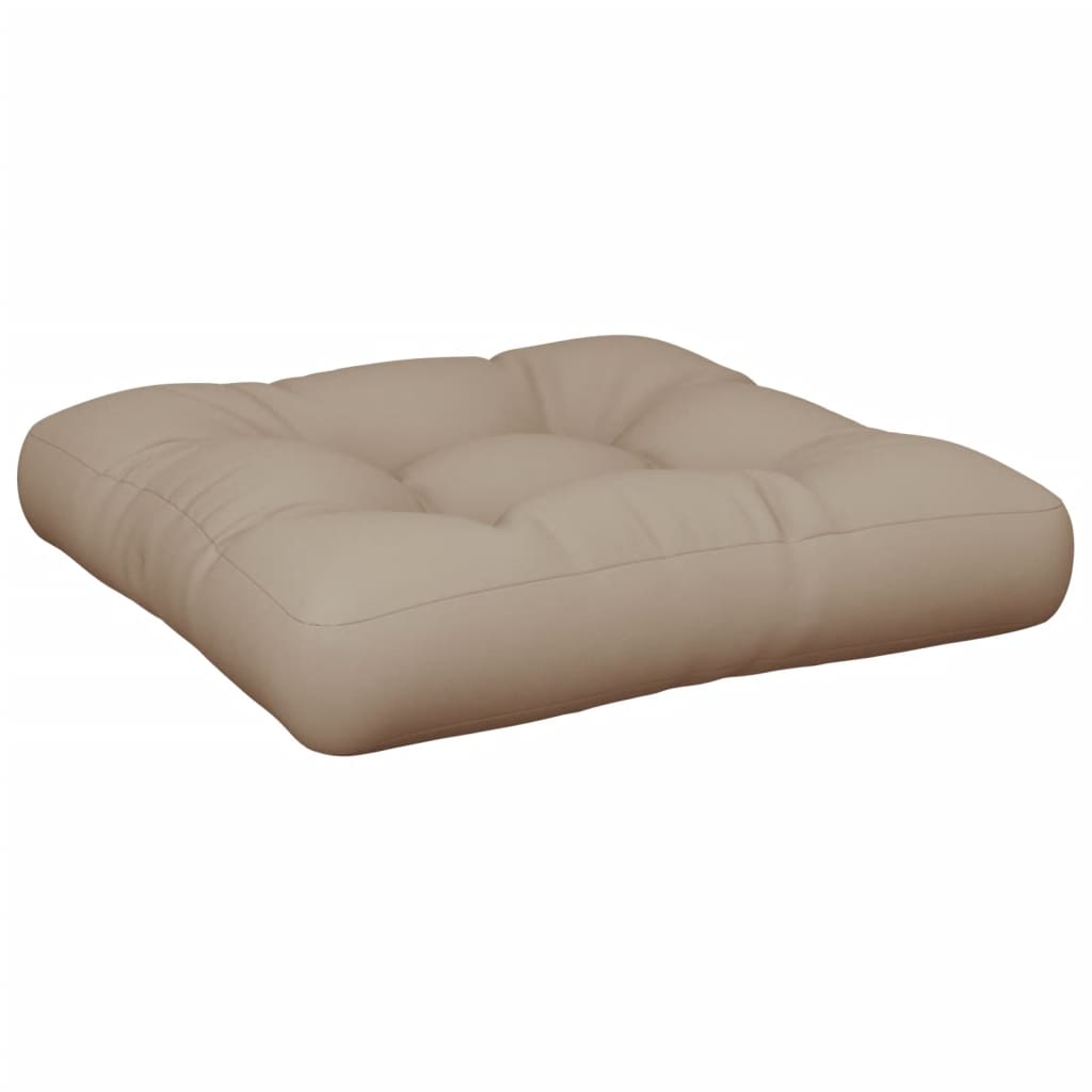 Pallet Cushion Taupe 50x50x12 cm Fabric
