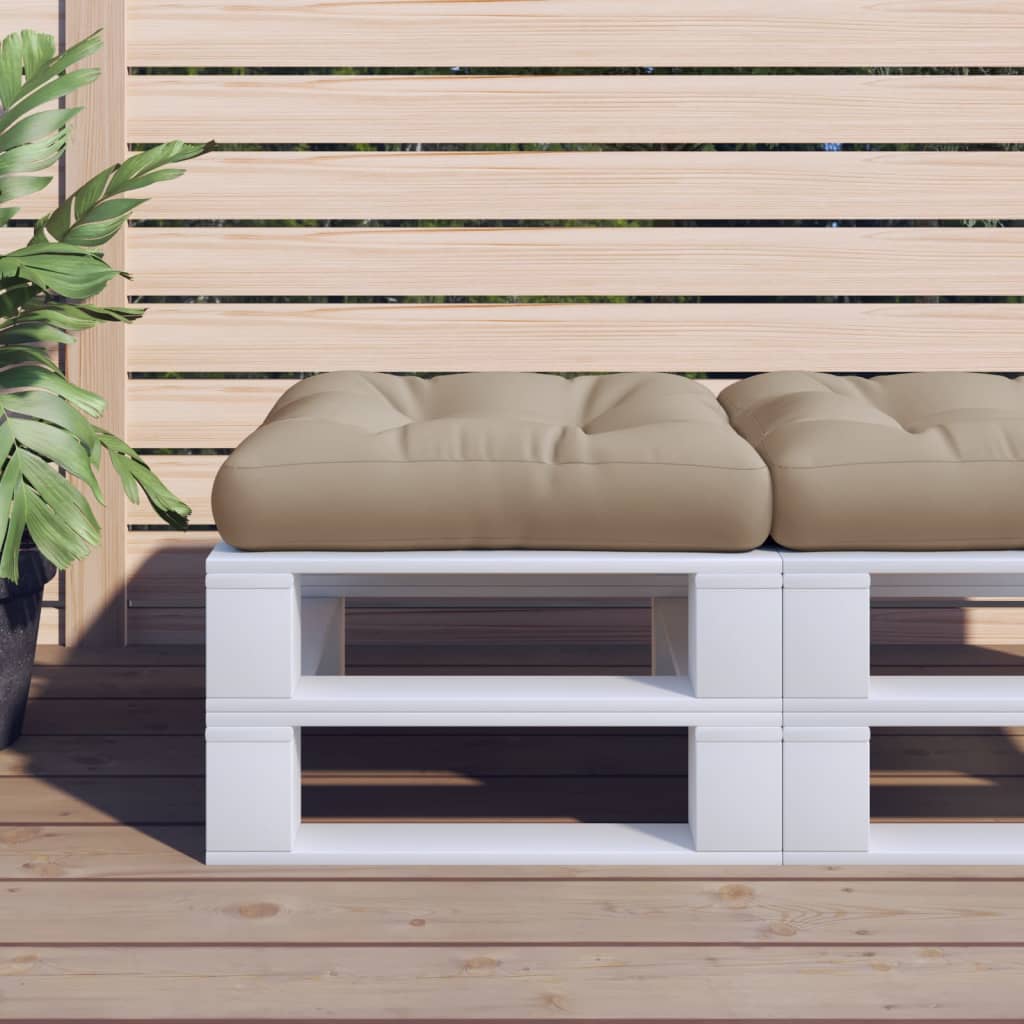 Pallet Cushion Taupe 50x50x12 cm Fabric