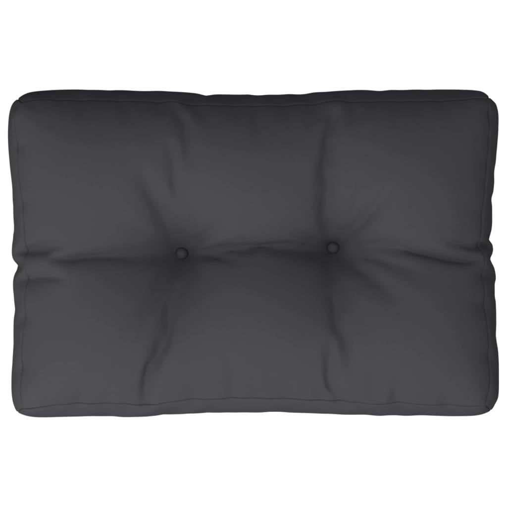 Pallet Cushion Black 60x40x12 cm Fabric