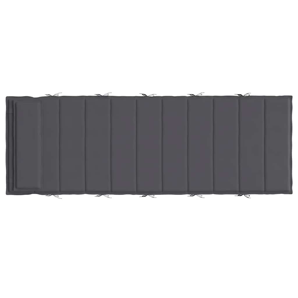Sun Lounger Cushion Anthracite 180x60x4 cm Oxford Fabric