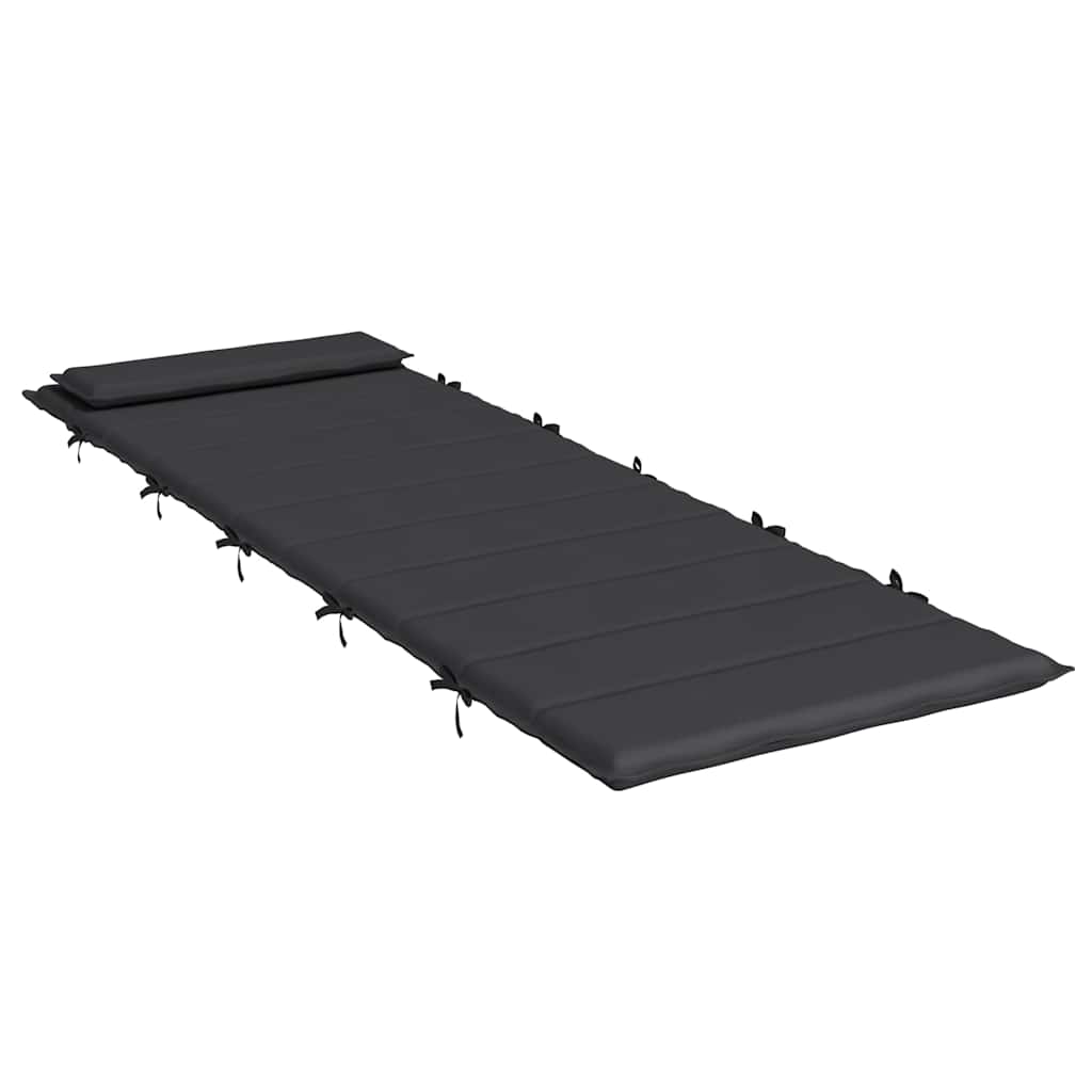 Sun Lounger Cushion Black 180x60x4 cm Oxford Fabric