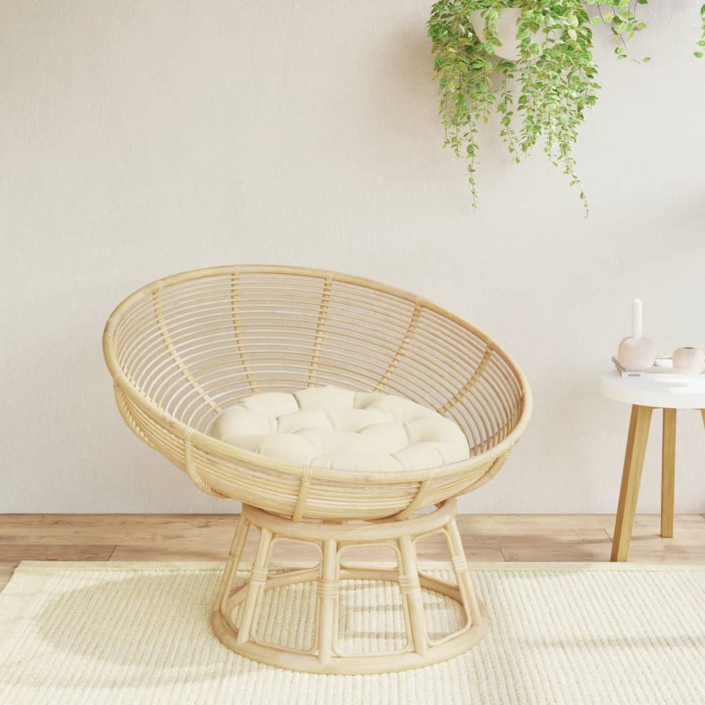 Round Cushion Cream Ø 60 x11 cm Oxford Fabric