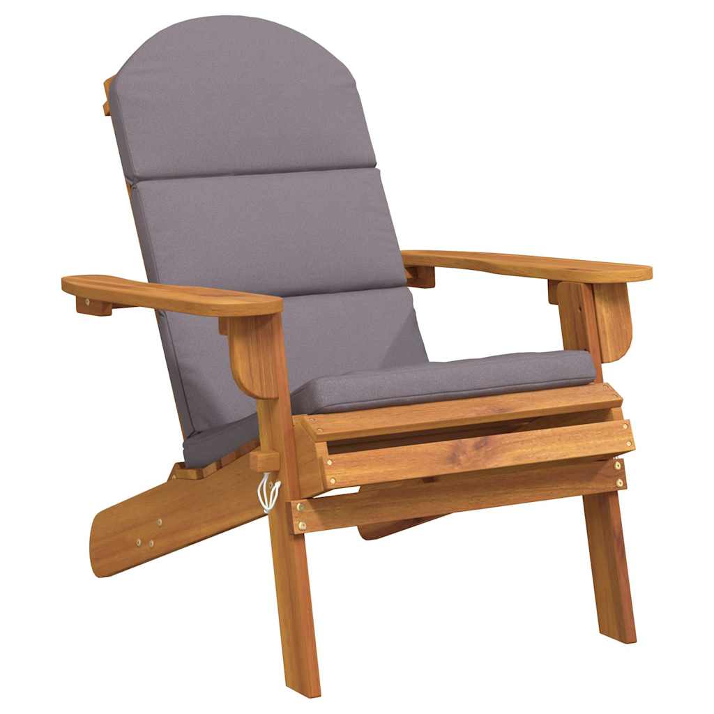 Adirondack Garden Chair with Cushions Solid Wood Acacia