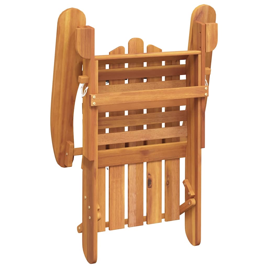 Adirondack Garden Chair with Footrest Solid Wood Acacia
