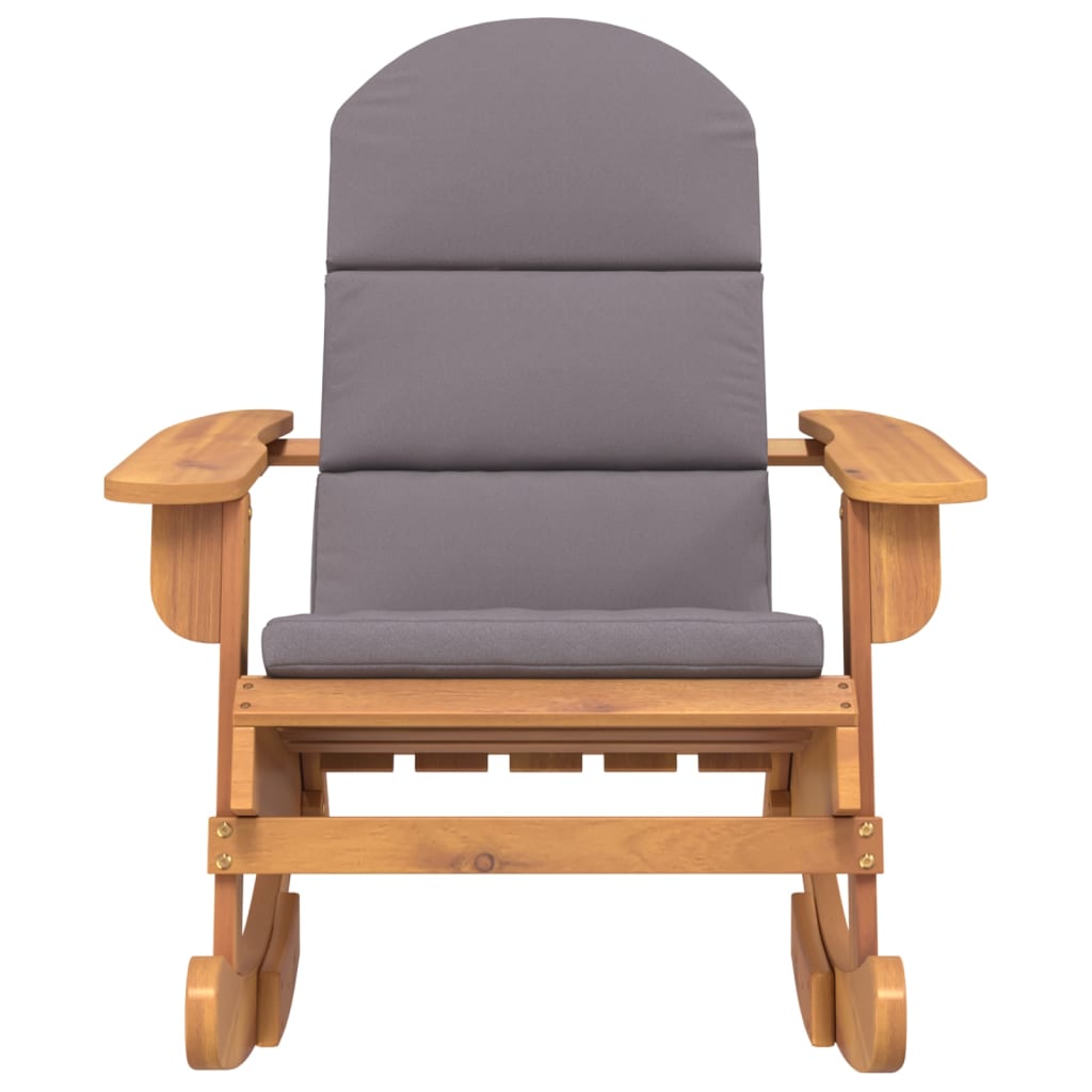 Adirondack Rocking Chair with Cushions Solid Wood Acacia
