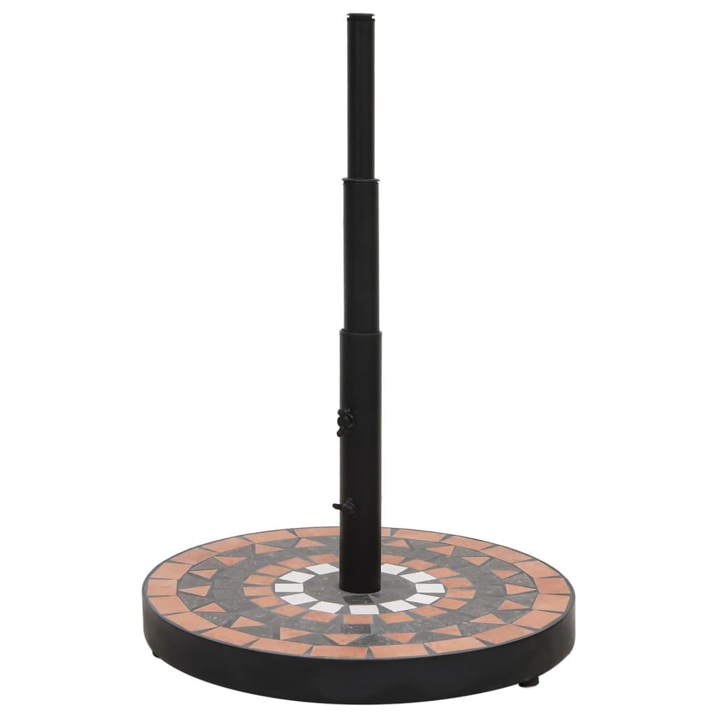 Parasol Base Terracotta and White Round 12 kg