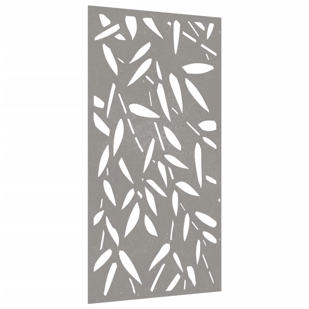 Garden Wall Decoration 105x55 cm Corten Steel Bamboo Leaf Design