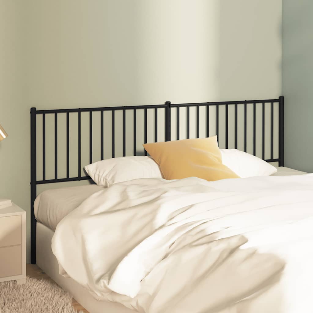 Metal Replace Headboard Black 180 cm