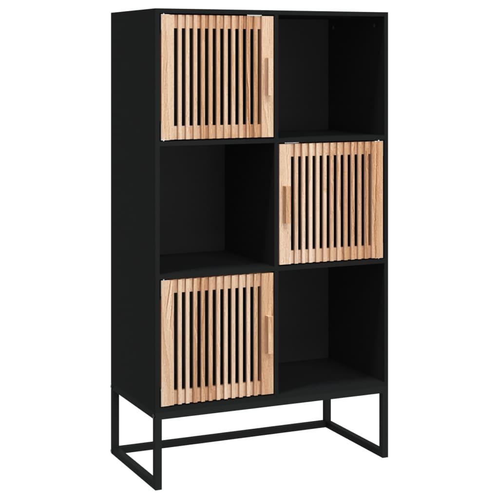 Highboard Black 70x35x125 cm Engineered Wood