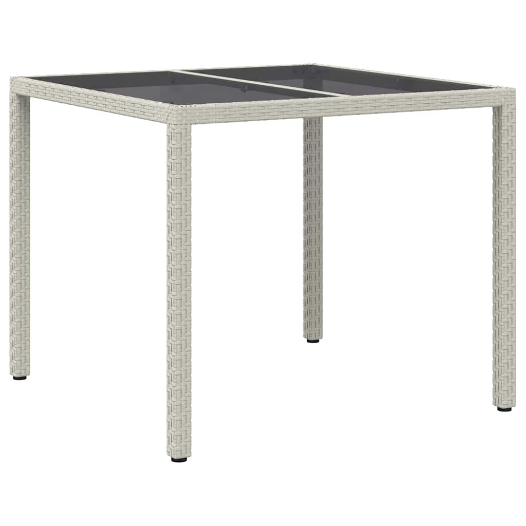 Garden Table White 90 x 90 x 75 cm Poly Rattan
