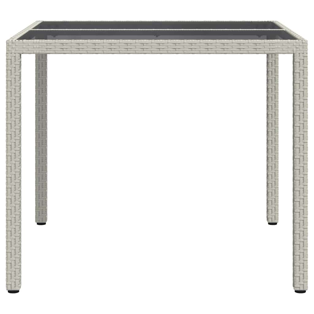 Garden Table White 90 x 90 x 75 cm Poly Rattan