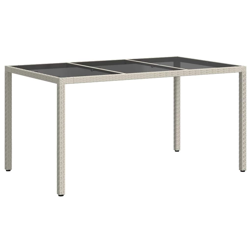Garden Table White 150 x 90 x 75 cm Poly Rattan
