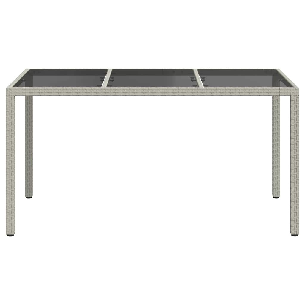 Garden Table White 150 x 90 x 75 cm Poly Rattan