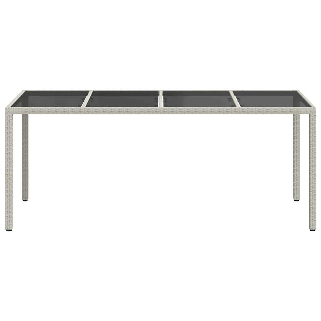 Garden Table White 190 x 90 x 75 cm Poly Rattan