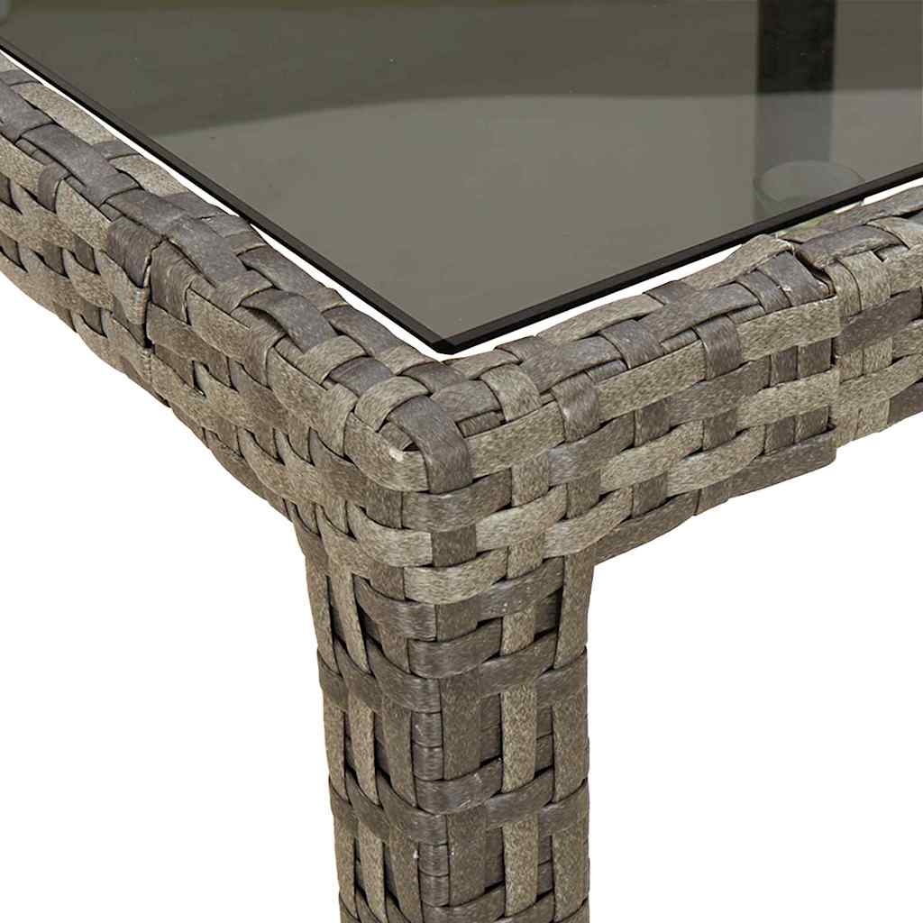 Garden Table Grey 250 x 100 x 75 cm Poly Rattan