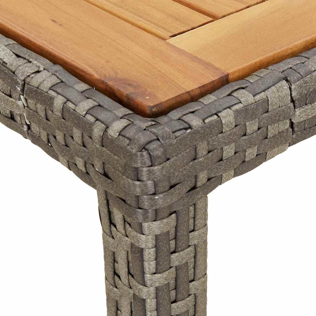 Garden Table Grey 250 x 100 x 75 cm Poly Rattan