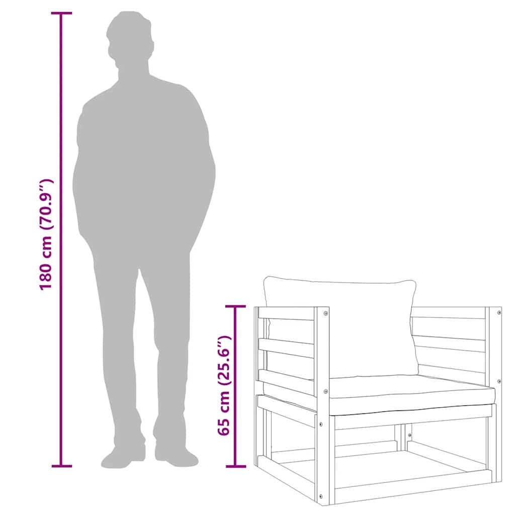 Garden Chair with Light Grey Cushions Solid Wood Acacia