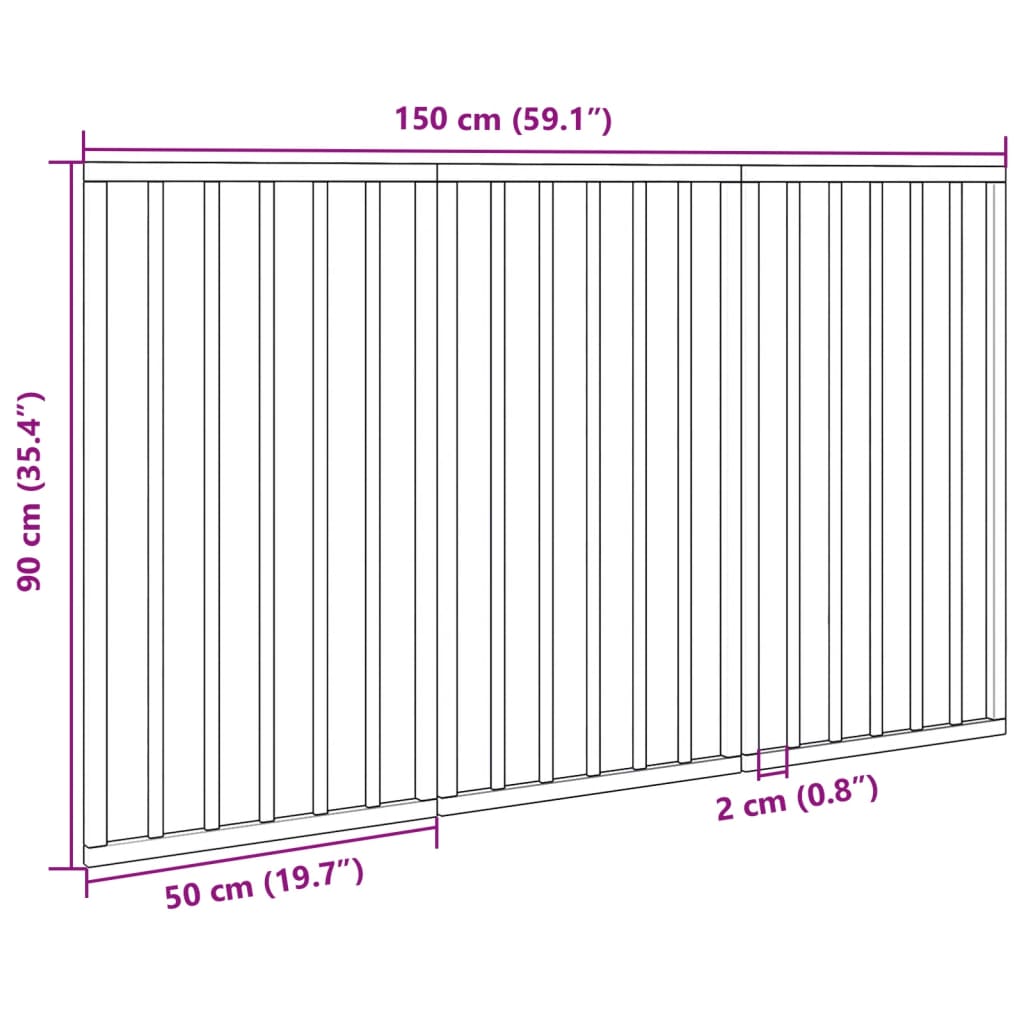 Dog Gate Foldable 3 Panels 150 cm Poplar Wood
