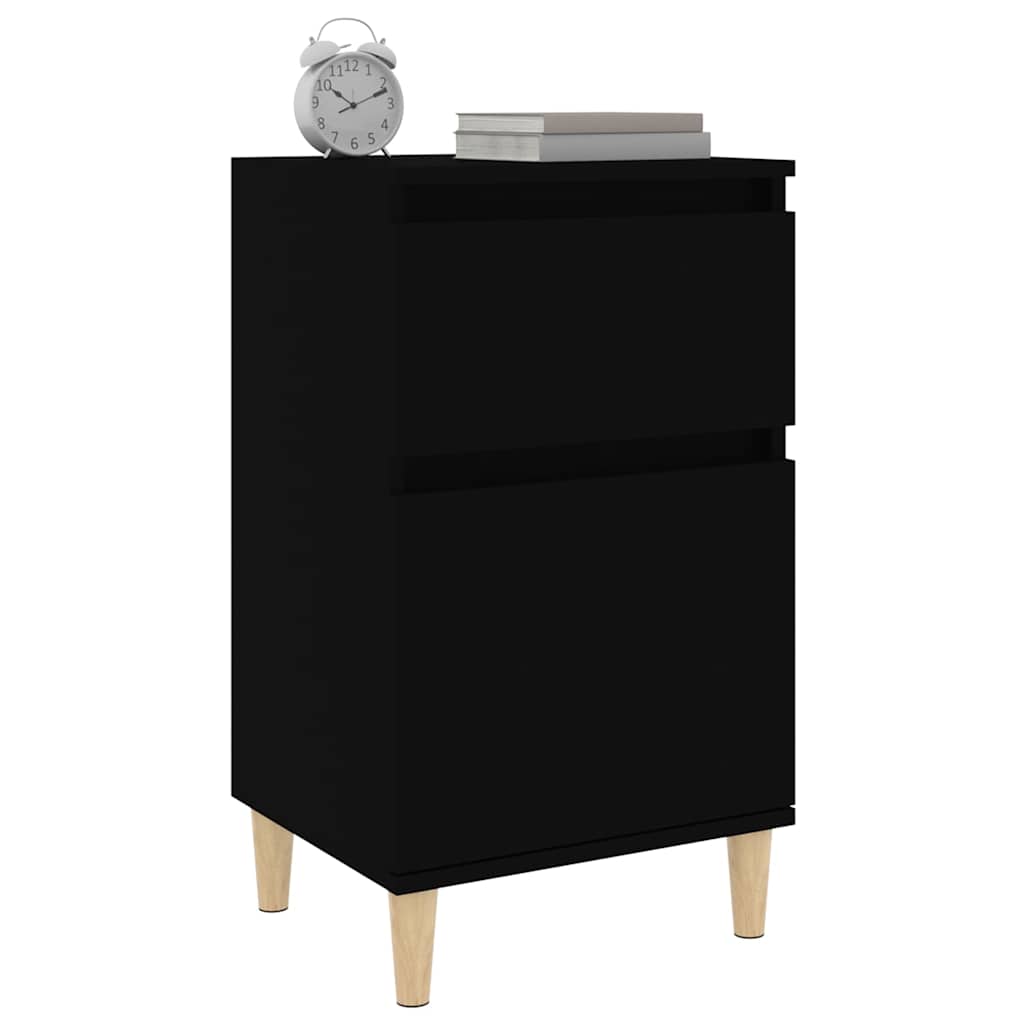 Bedside Cabinets 2 pcs Black 40x35x70 cm