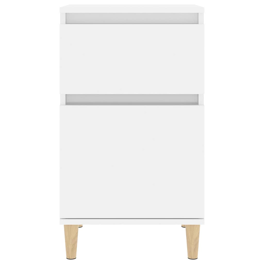 Bedside Cabinets 2 pcs High Gloss White 40x35x70 cm