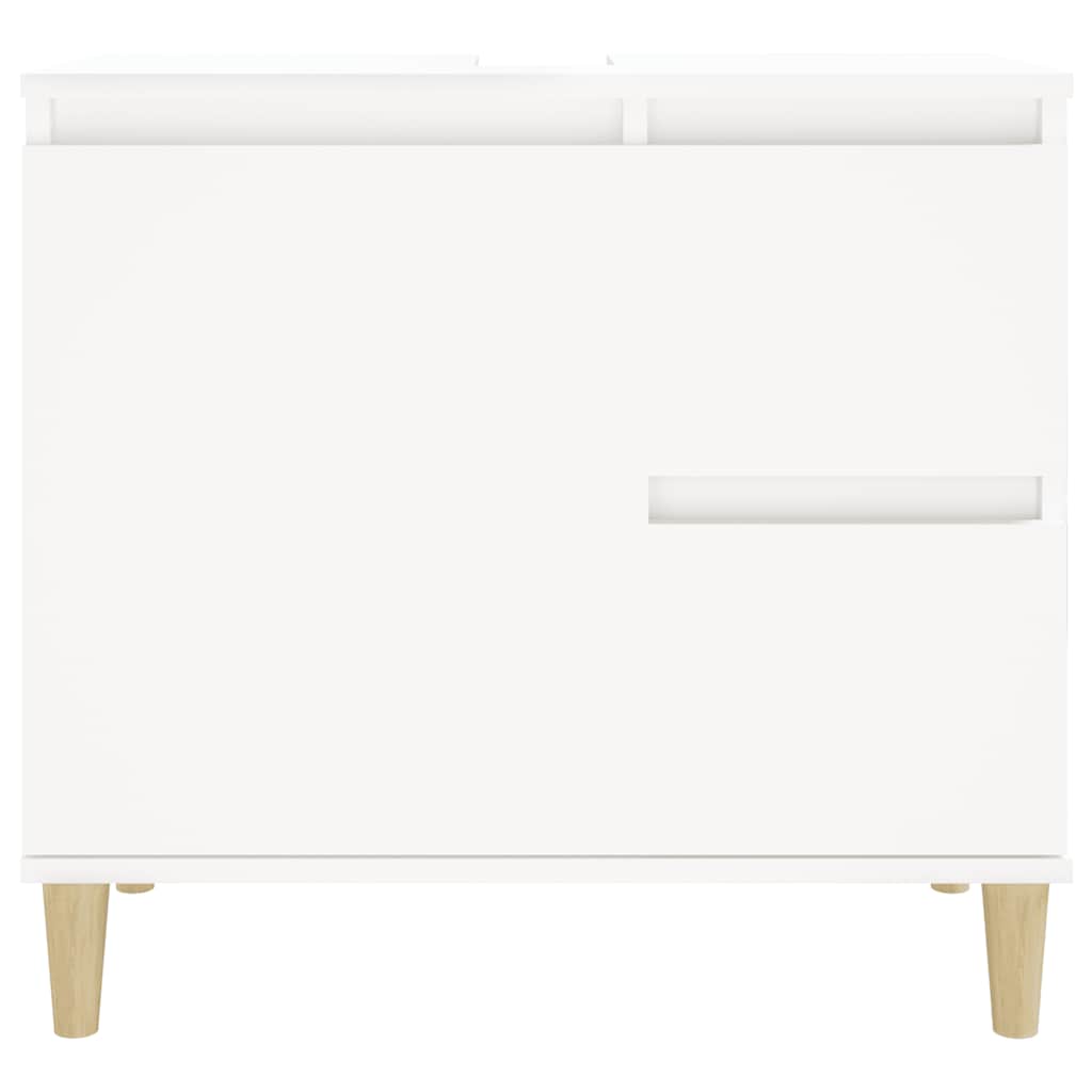 Bathroom Cabinet White 65x33x60 cm Engineered Wood