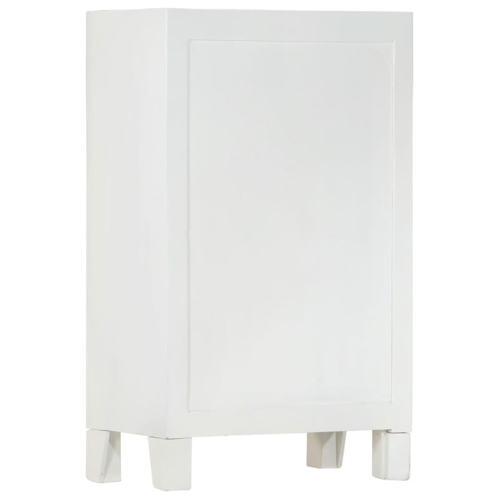 Sideboard White 55x30x90 cm Solid Wood Acacia