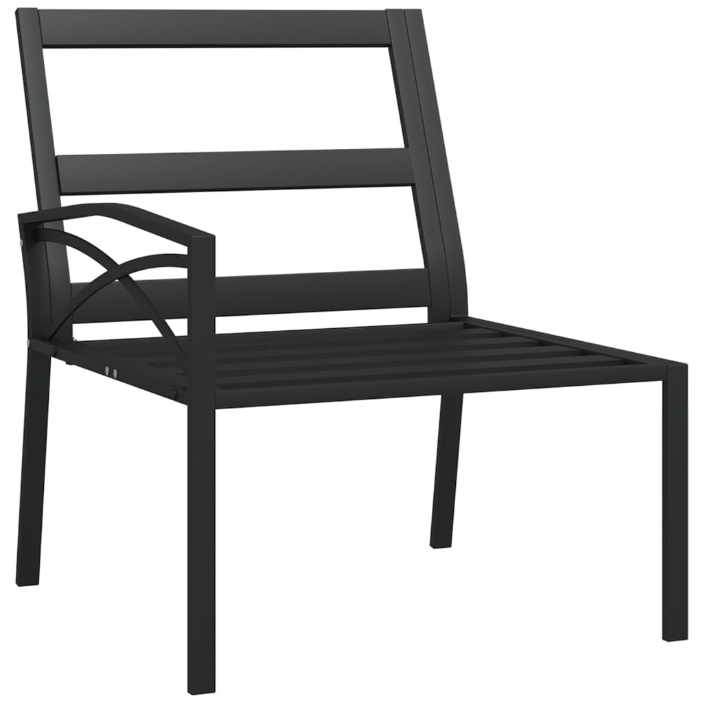 Garden Chairs with Grey Cushions 2 pcs 62x75x79 cm Steel