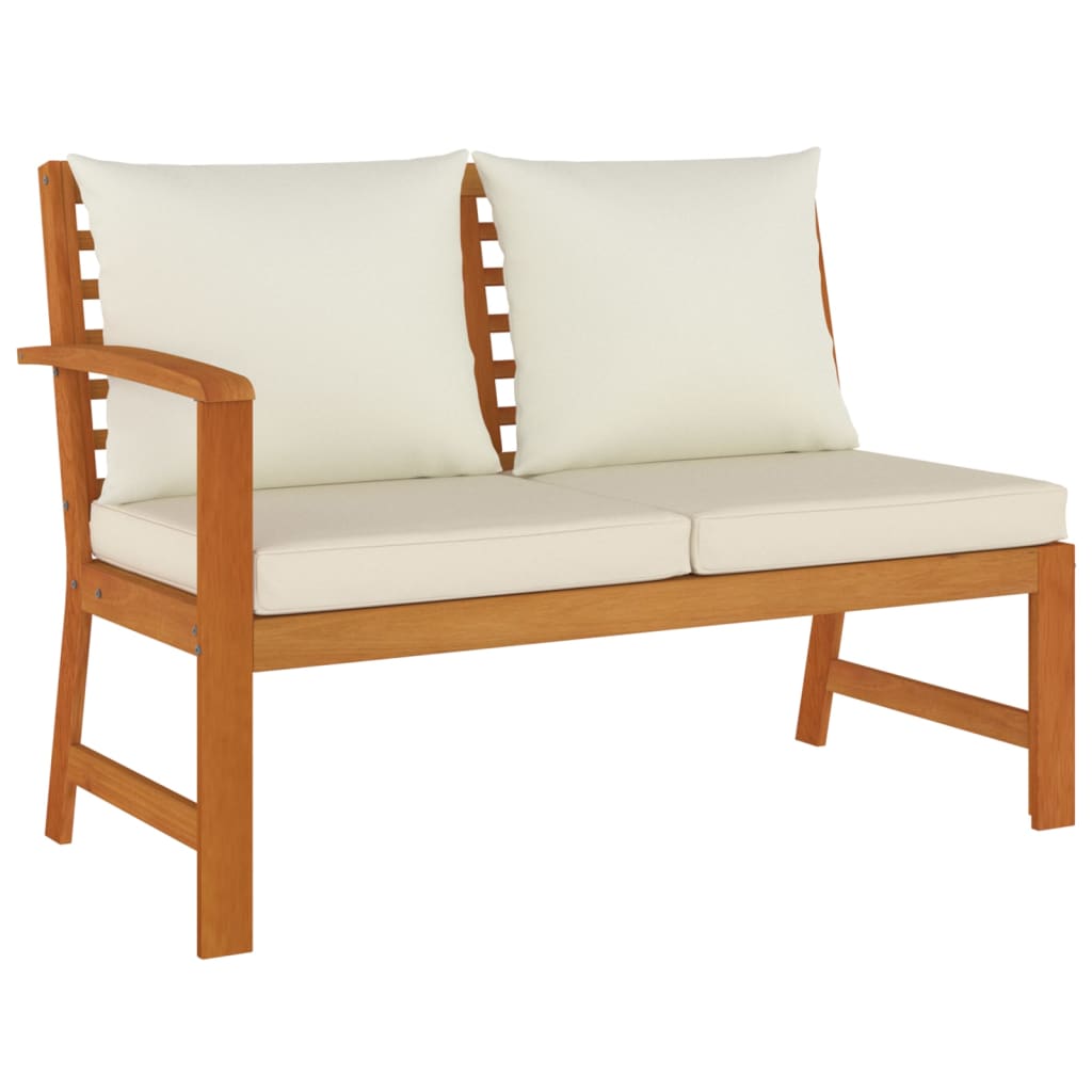 9 Piece Garden Dining Set with Cushions Solid Wood Acacia