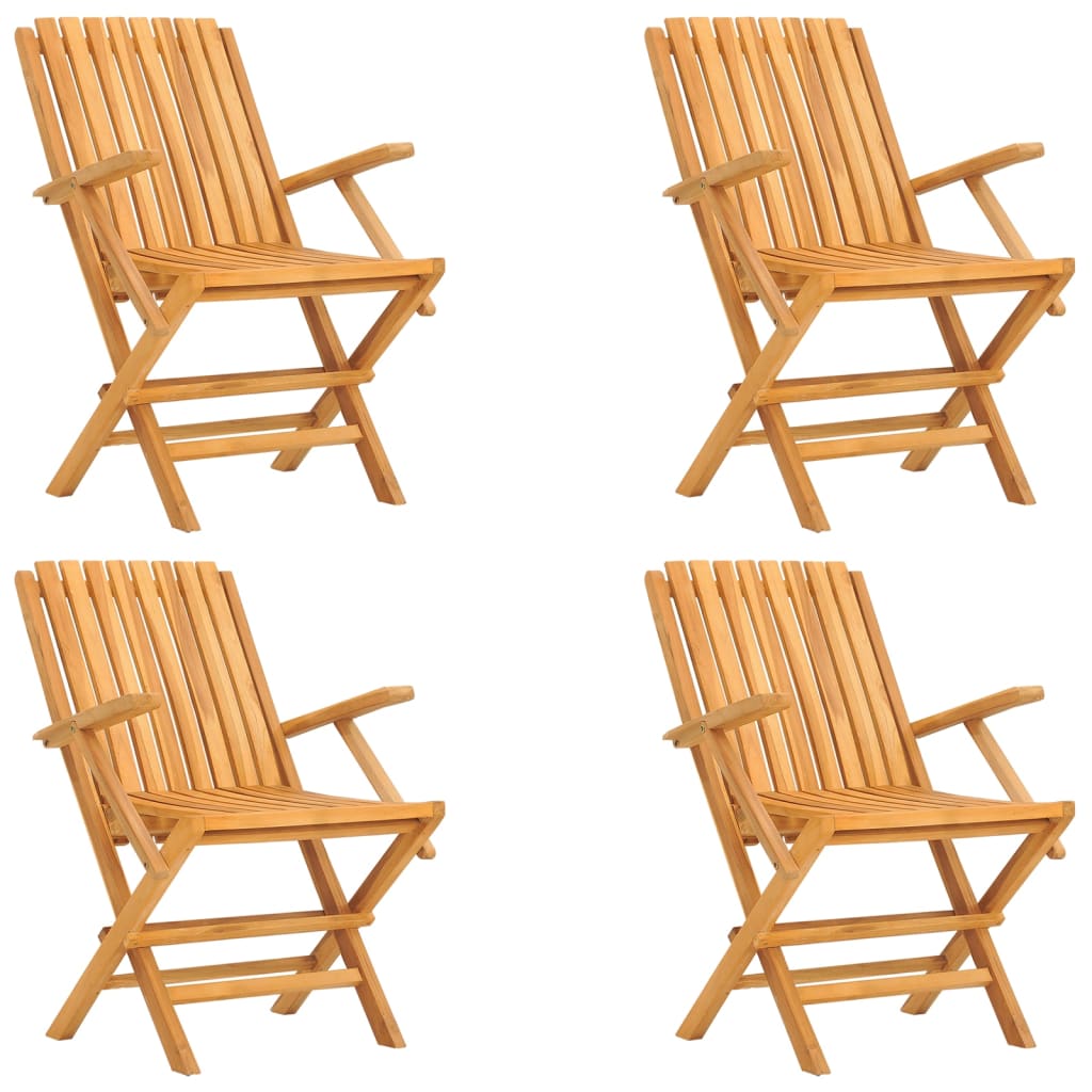 Folding Chairs 4 pcs 61x67x90 cm Solid Wood Teak