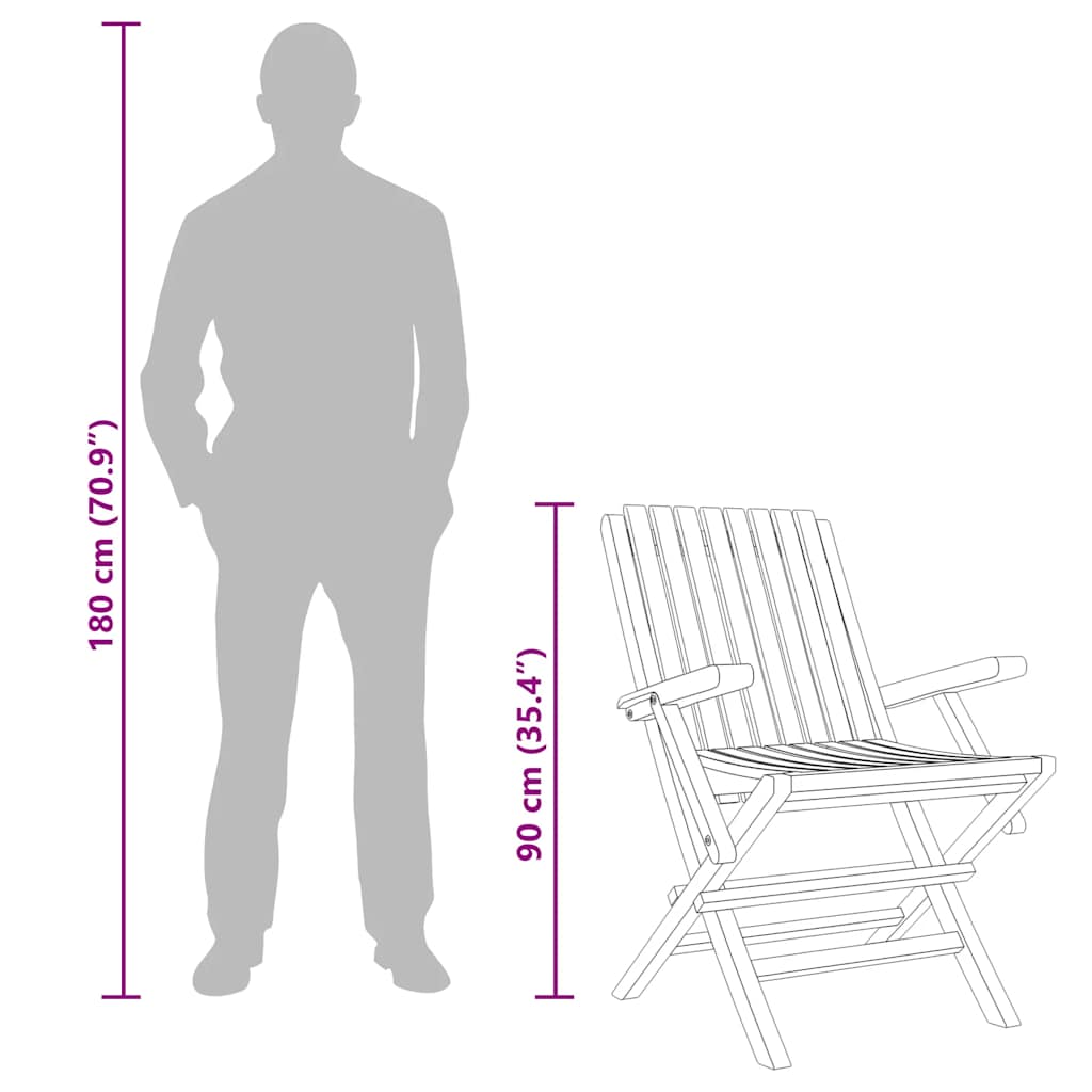 Folding Garden Chairs 6 pcs 61x67x90 cm Solid Wood Teak