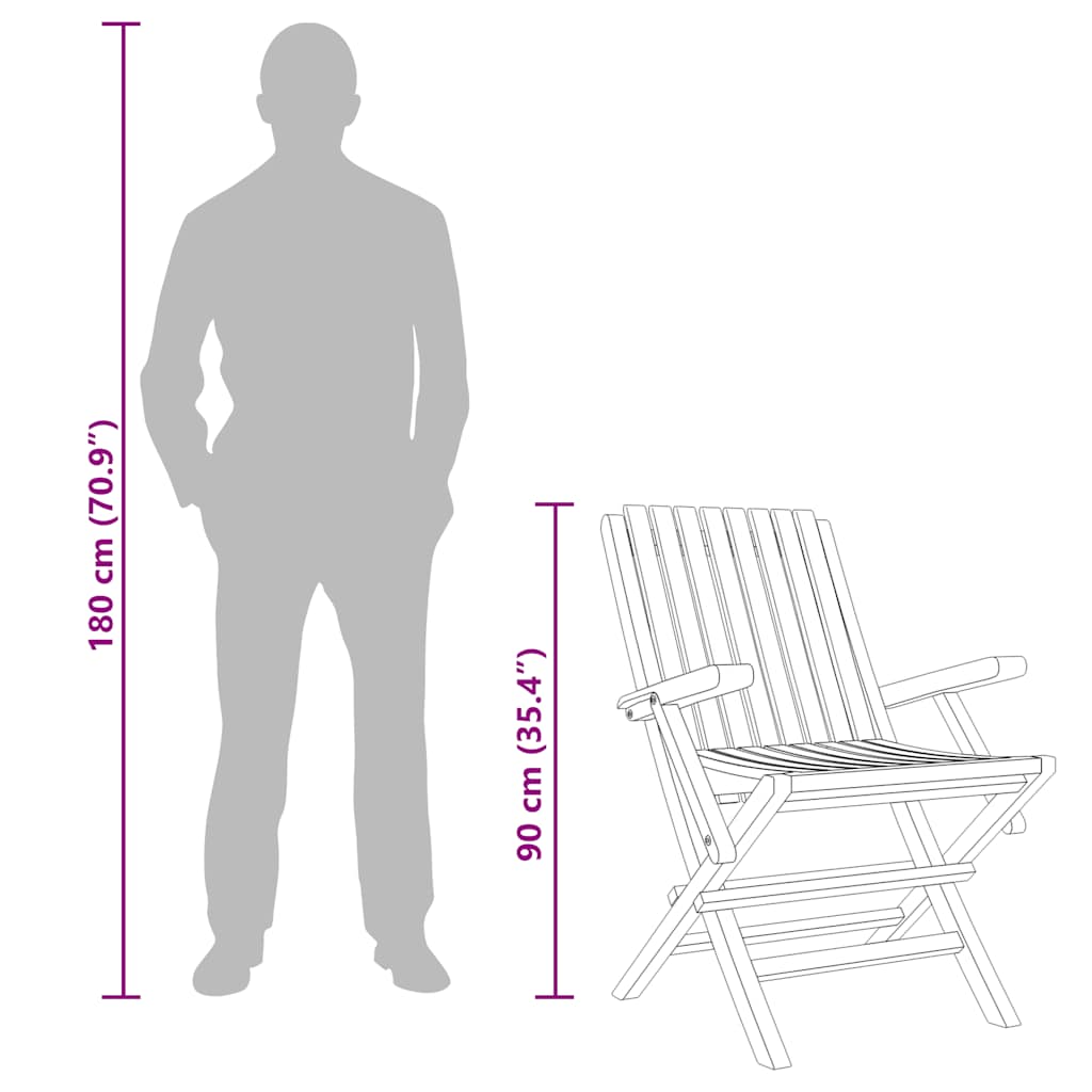 Folding Chairs 6 pcs 61x67x90 cm Solid Wood Teak