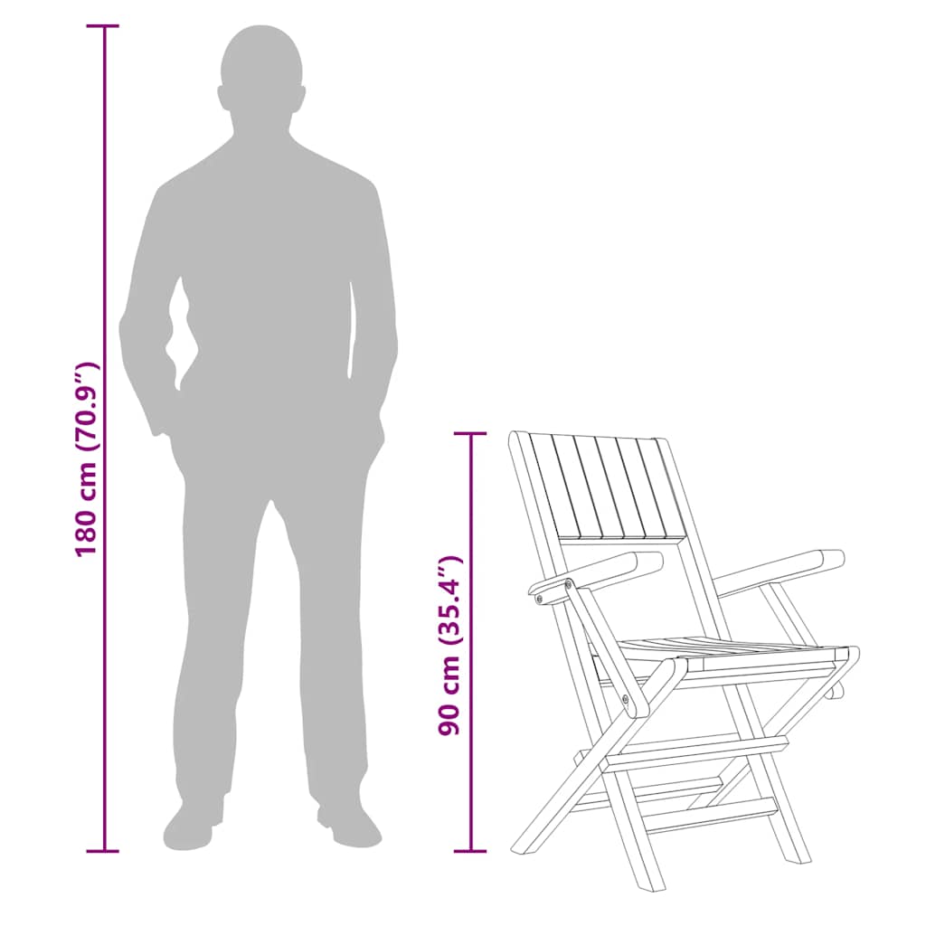Folding Chairs 6 pcs 55x61x90 cm Solid Wood Teak