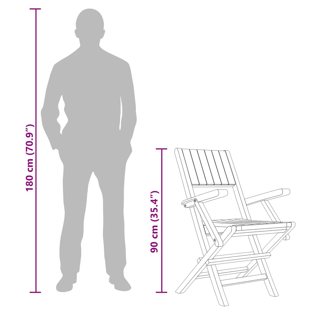 Folding Chairs 6 pcs 55x61x90 cm Solid Wood Teak