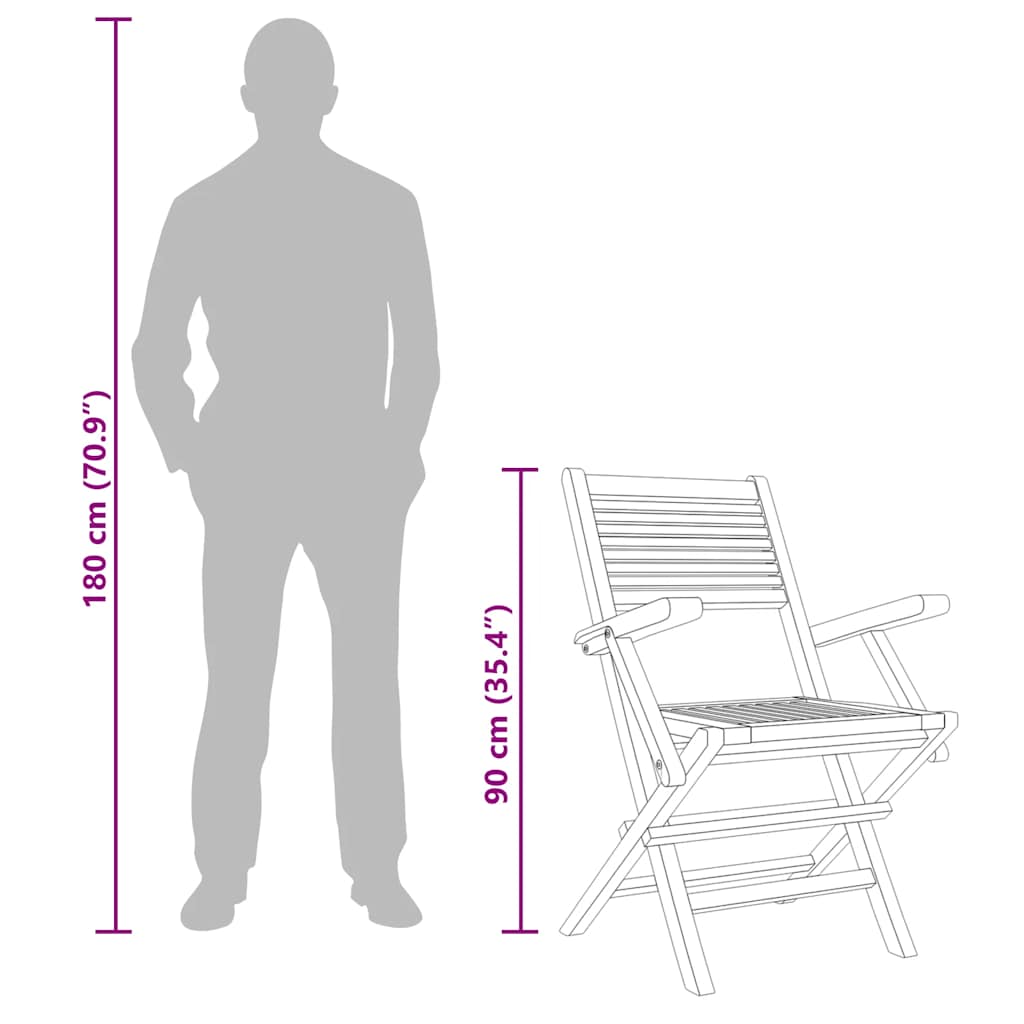 Folding Chairs 4 pcs 55x62x90 cm Solid Wood Teak