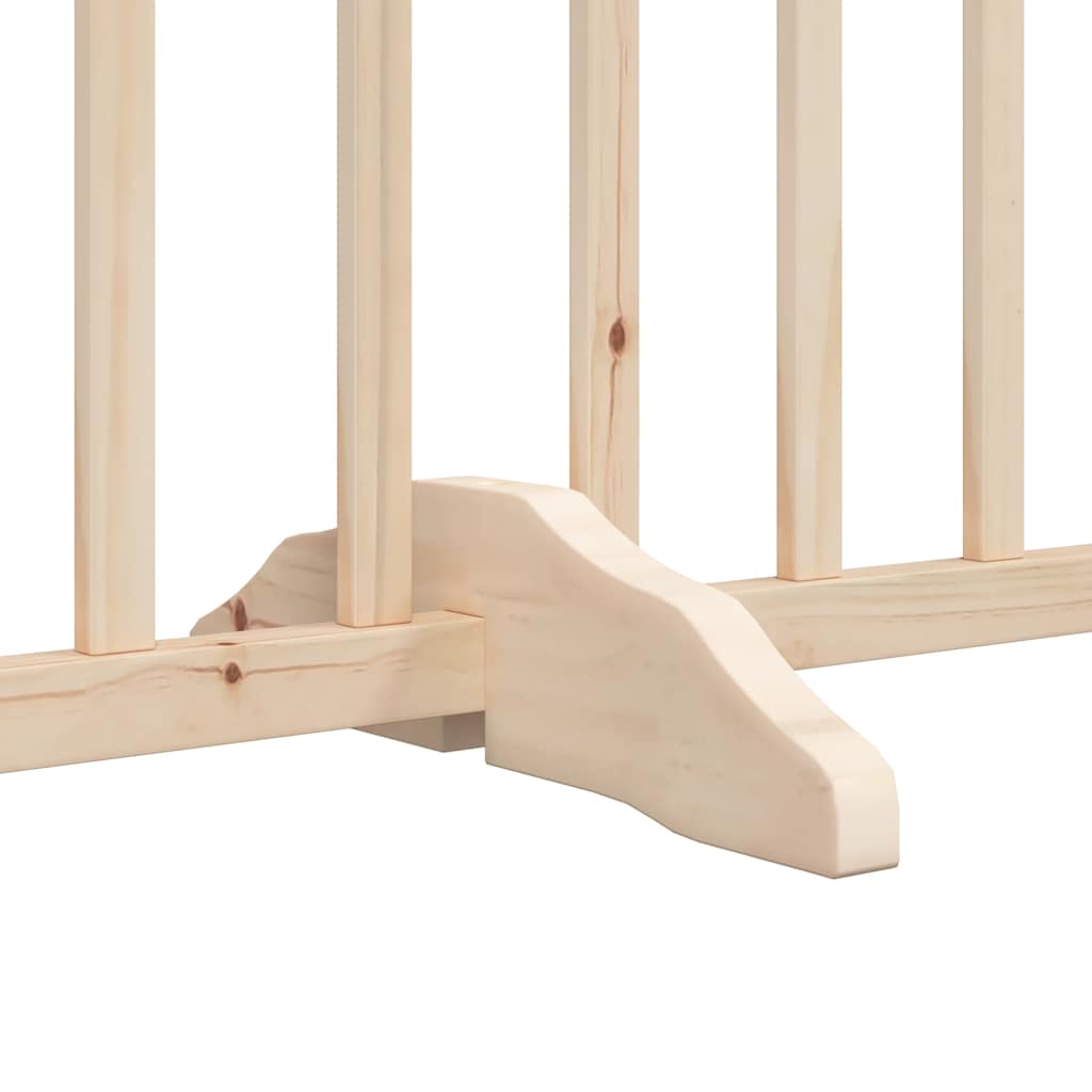 Dog Gate with Door Foldable 12 Panels 600 cm Poplar Wood