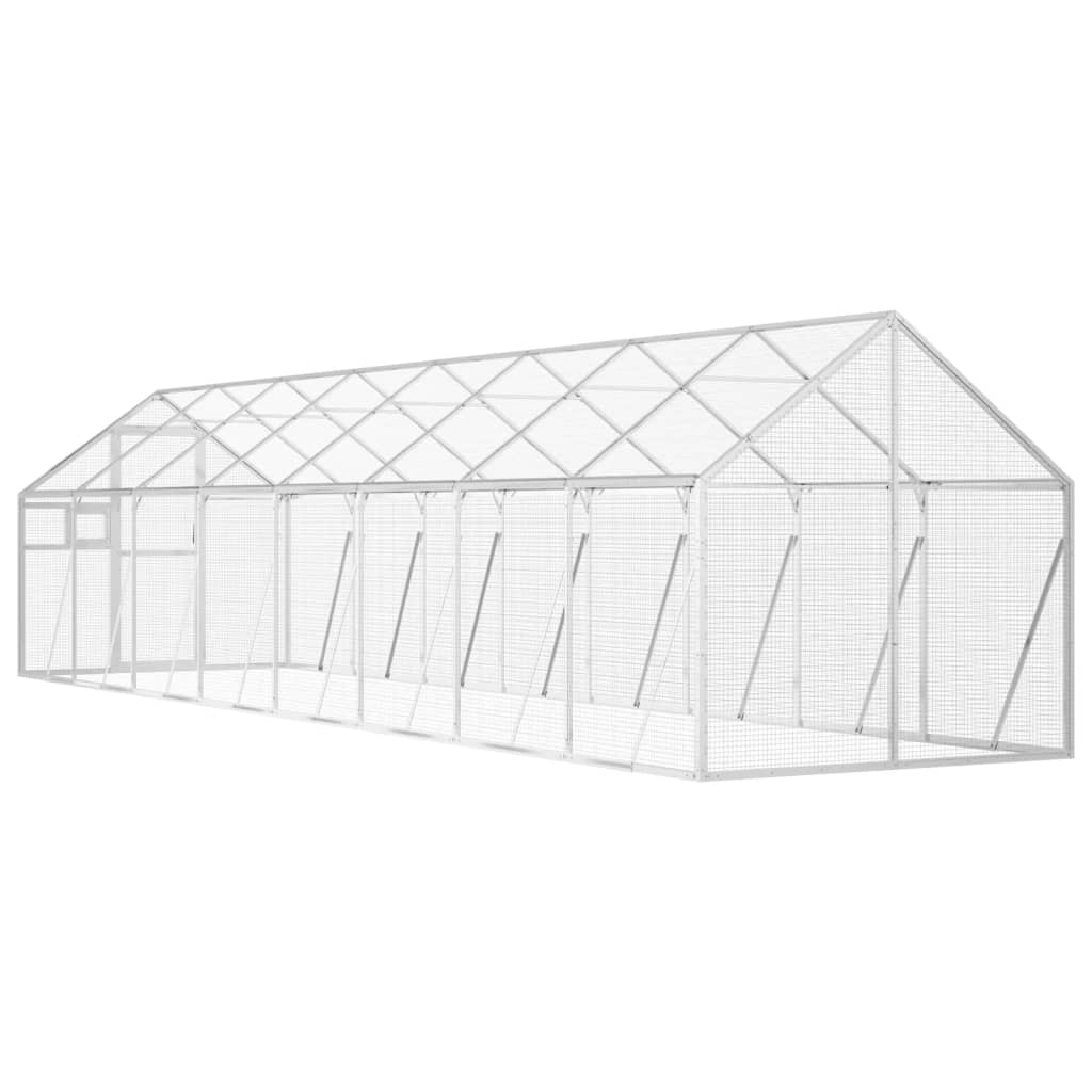 Aviary Silver 1.79x8x1.85 m Aluminium