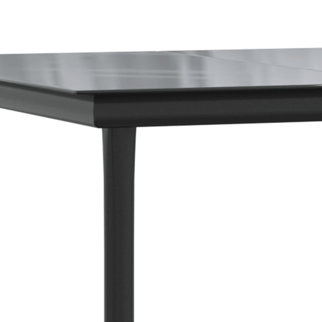 5 Piece Garden Dining Set Black