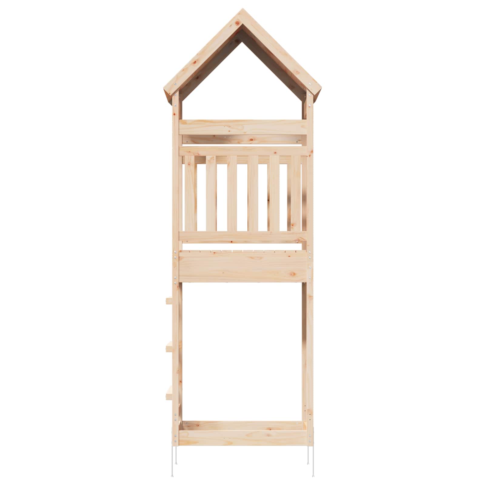 Outdoor Play Tower Natural 53 x 85 x 264 cm Solid Pine Wood