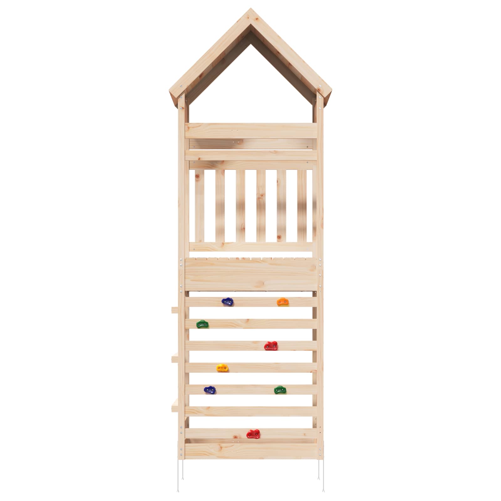 Outdoor Play Tower Natural 53 x 85 x 264 cm Solid Pine Wood