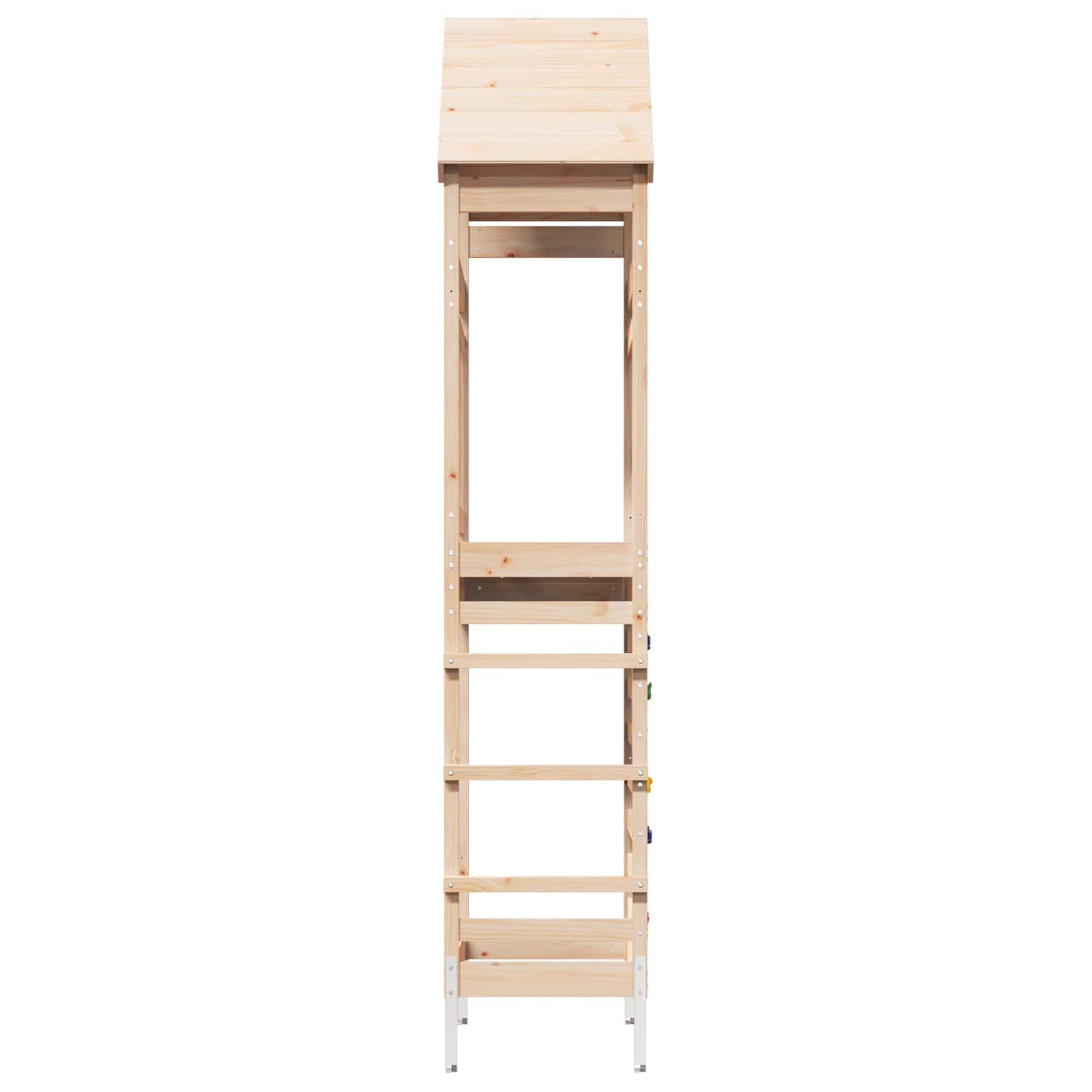 Outdoor Play Tower Natural 53 x 85 x 264 cm Solid Pine Wood