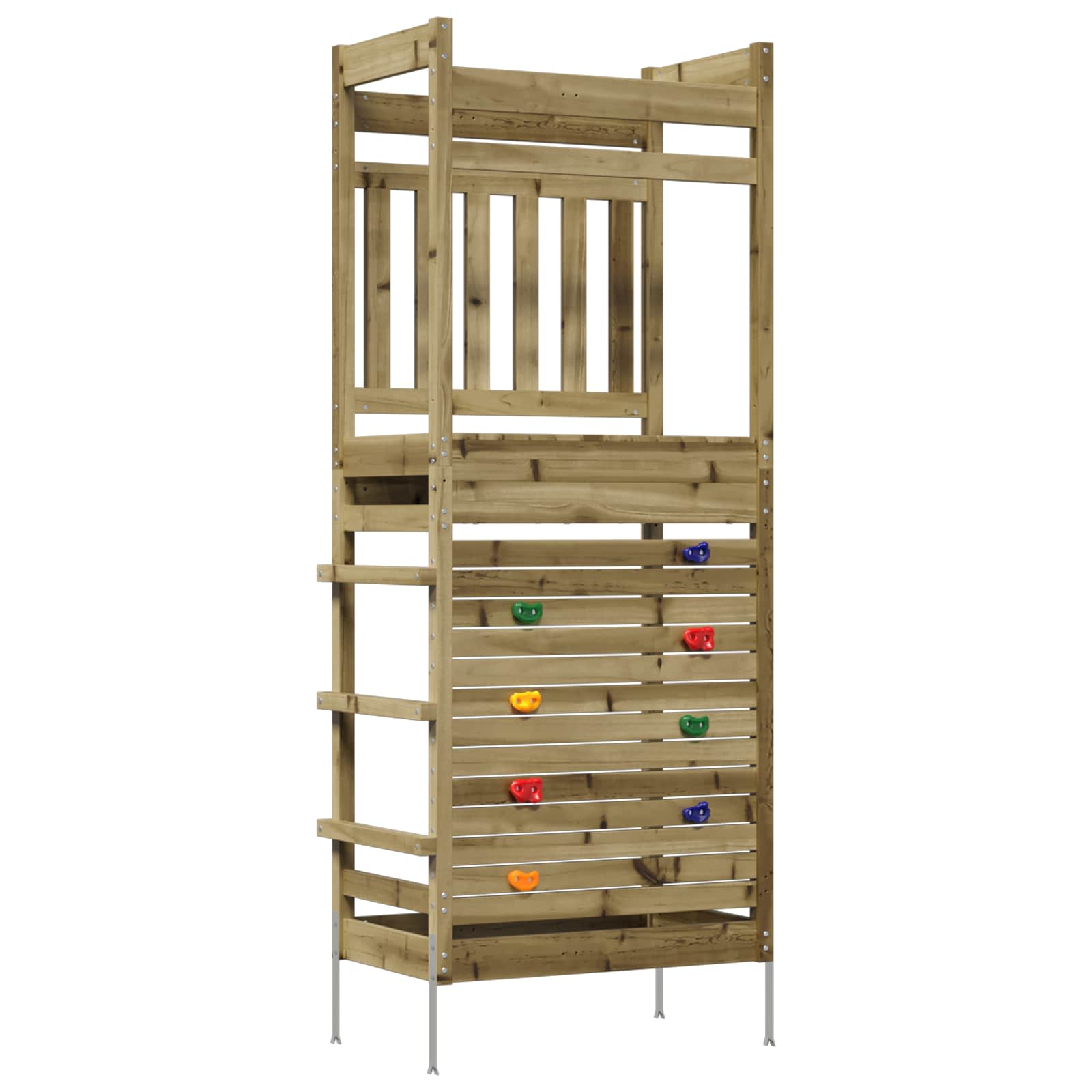 Outdoor Play Tower Natural Solid Impregnated Pinewood