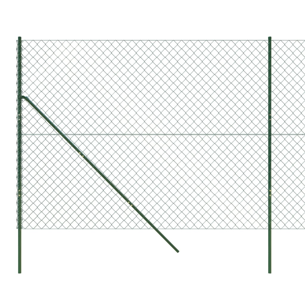 Chain Link Fence Green 1.4x10 m