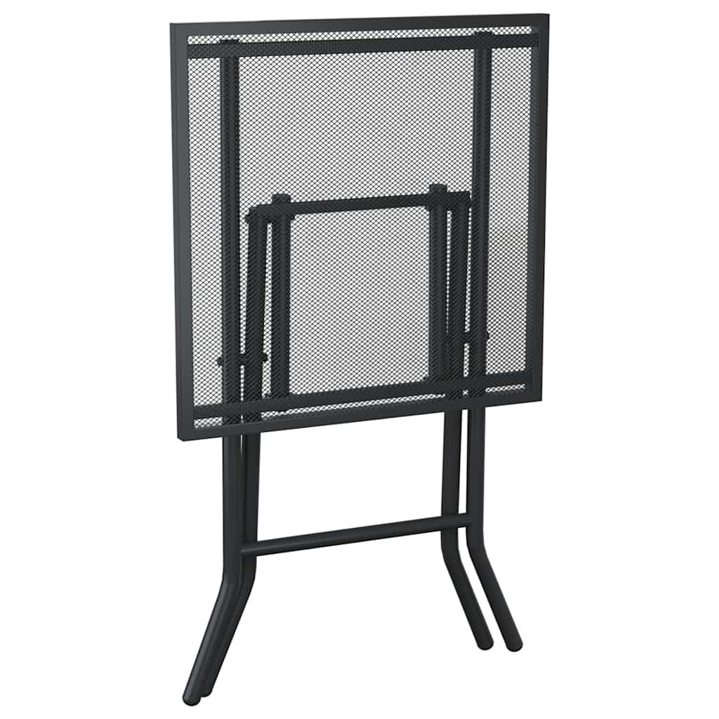 Folding Garden Table Anthracite 50x50x72 cm Steel Mesh