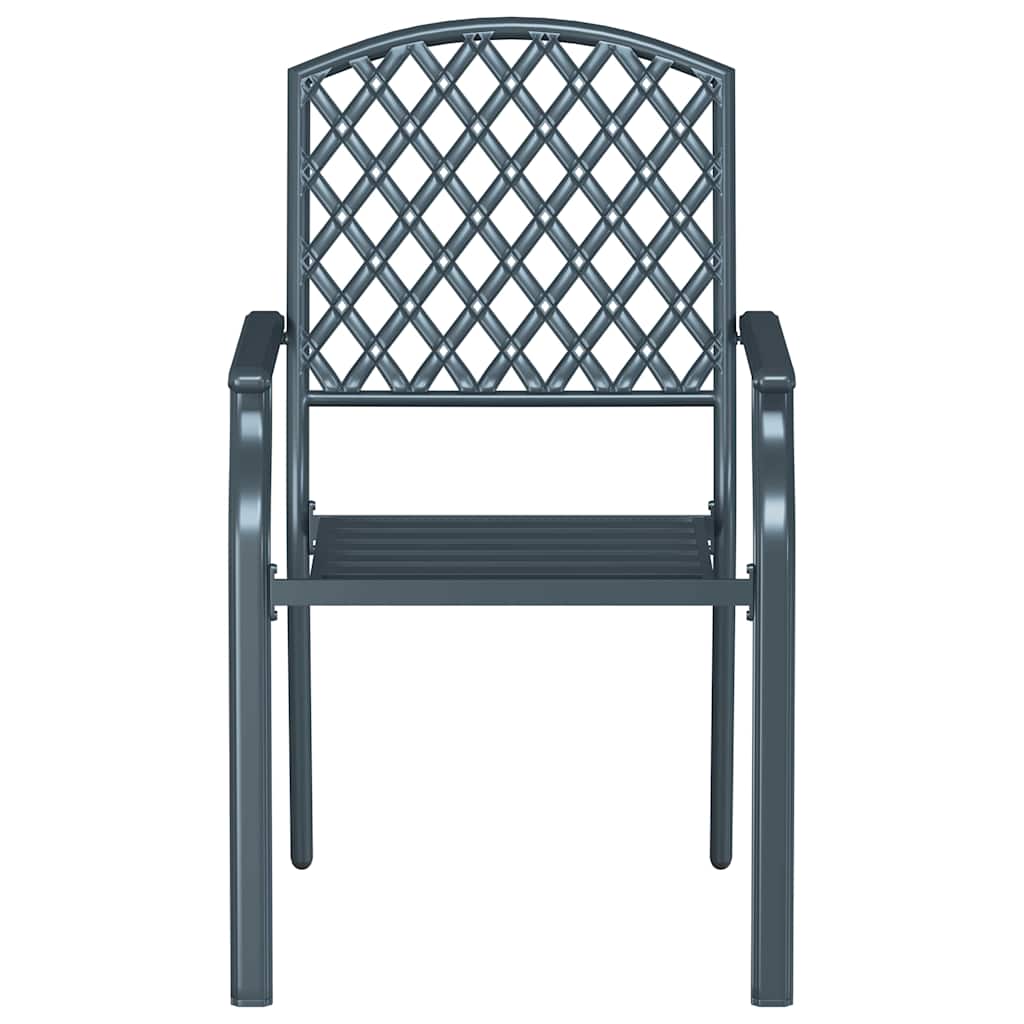 Garden Chair 4 pcs Anthracite 56 x 65 x 89 cm Steel