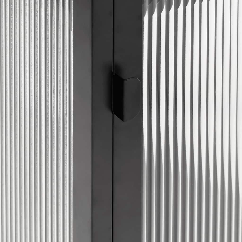 Sideboard Black 40x35x105 cm Glass and Steel