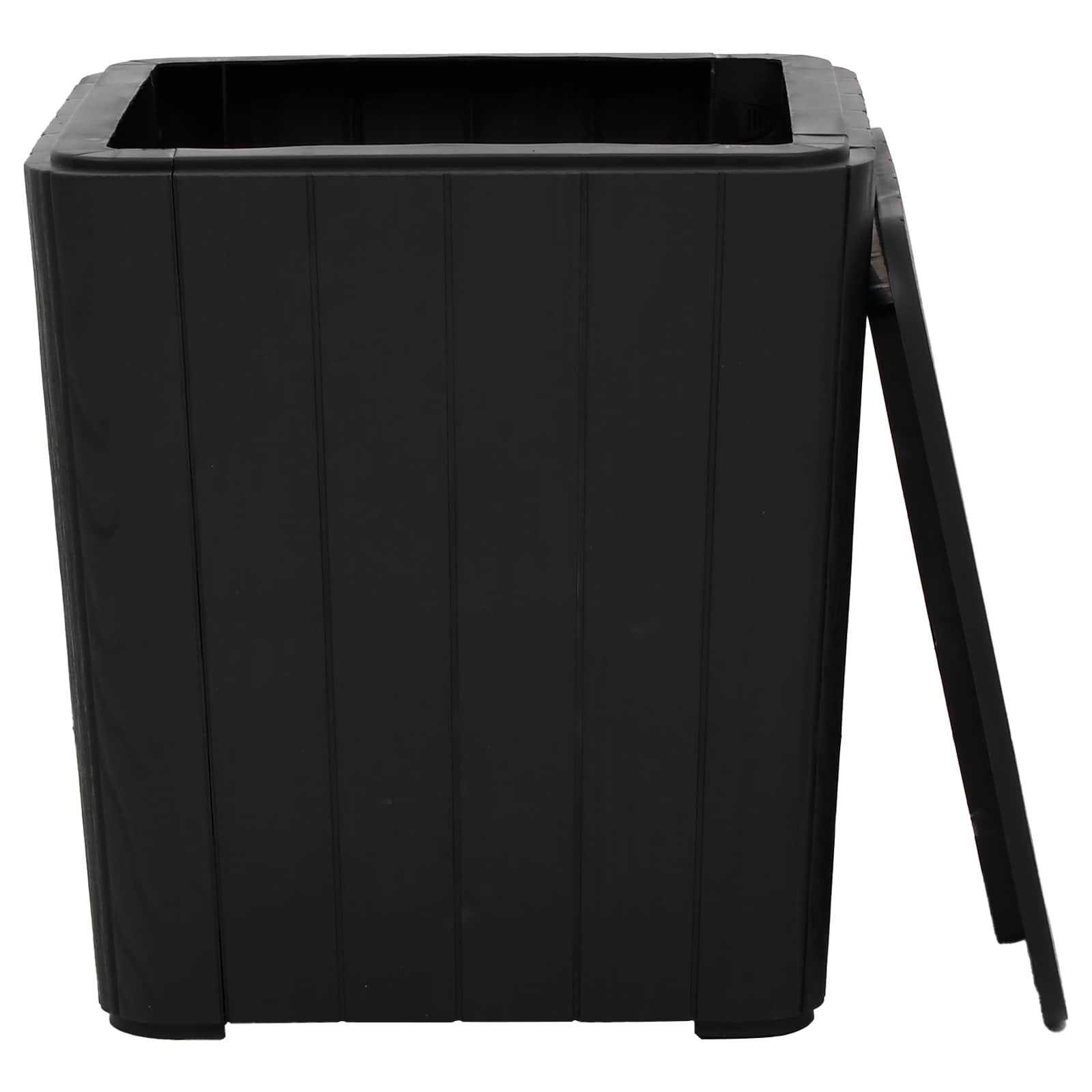 Garden Table with Removable Lid Black Polypropylene