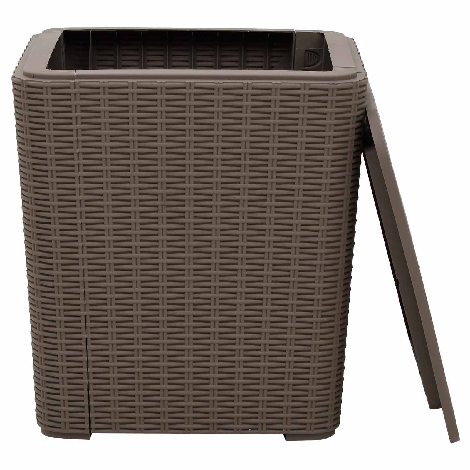 Garden Table with Removable Lid Light Brown Polypropylene