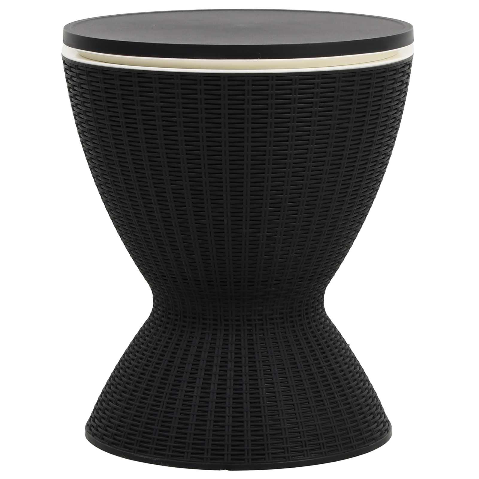 3-in-1 Ice Cooler Table Black Polypropylene