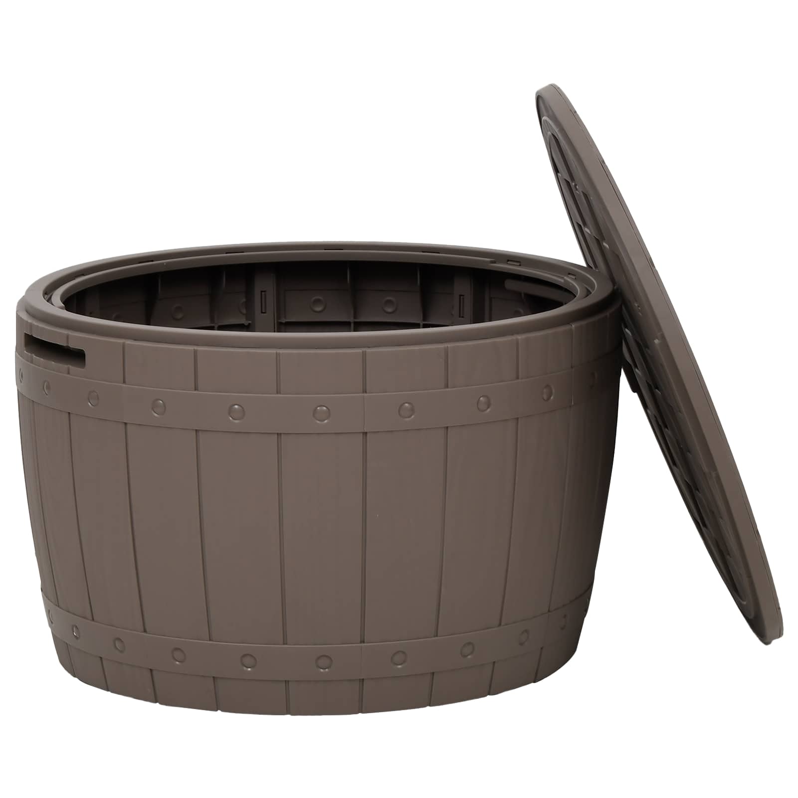 3-in-1 Garden Storage Box Light Brown Polypropylene