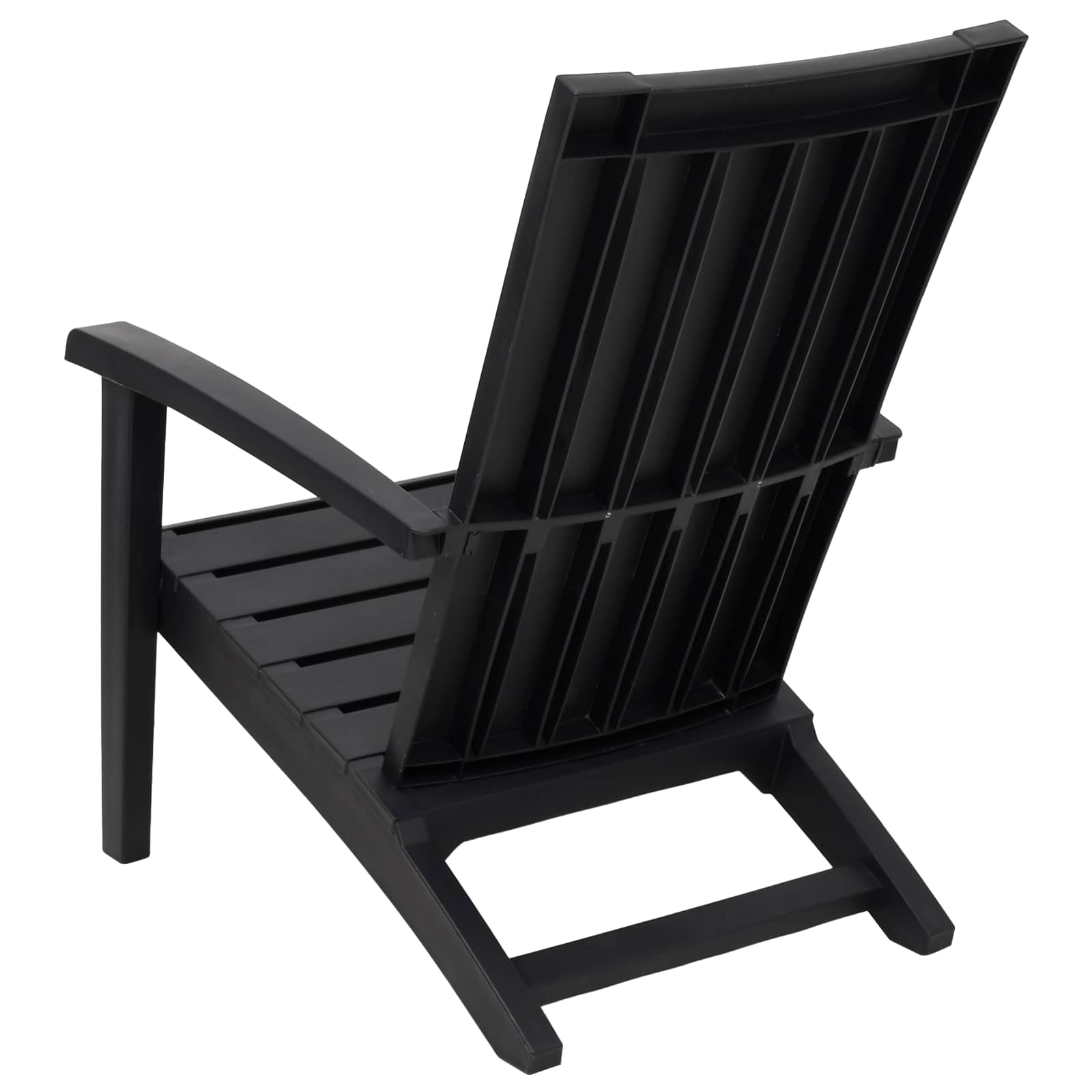 Garden Adirondack Chair Black Polypropylene